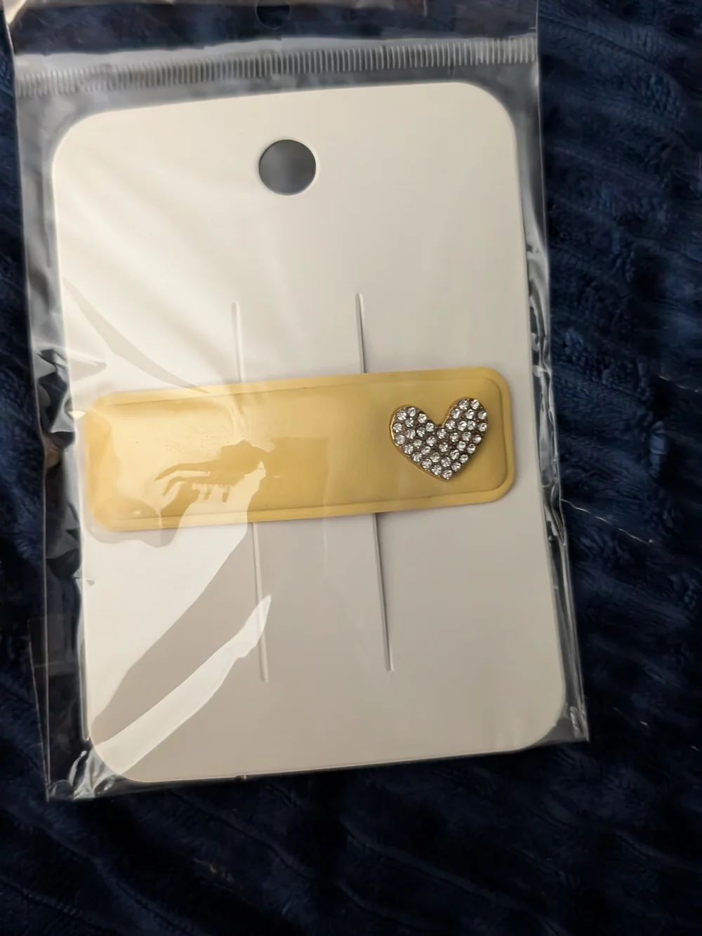 🦋 Pick 1 Rhinestone Heart Hair Berrettte